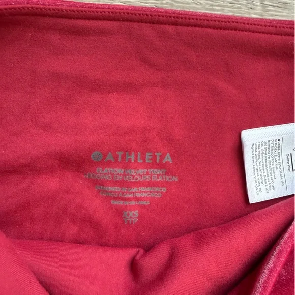 Athleta Women’s XXS Velvet Pinkish Red High-Waisted Leggings - Picture 6 of 7